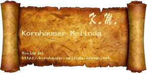 Kornhauser Melinda névjegykártya