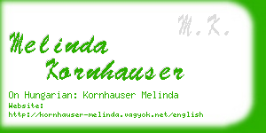 melinda kornhauser business card